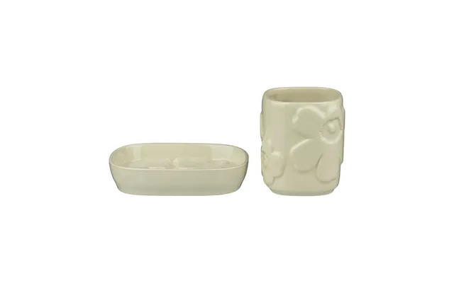 Marimekko Unikko Bathroom Set 2 Pieces Beige