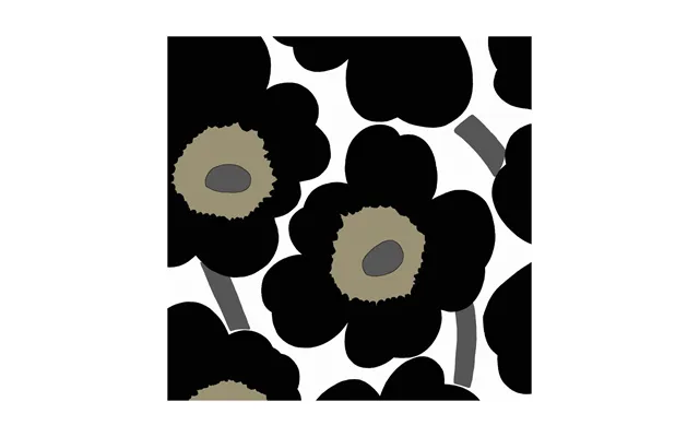 Marimekko Unikko Napkins 33x33 Cm 20-pack Black-white