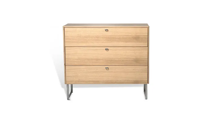 Mavis Deus Chest Of Drawers 3 Drawers White Pigmented Matte Lacquered Oak