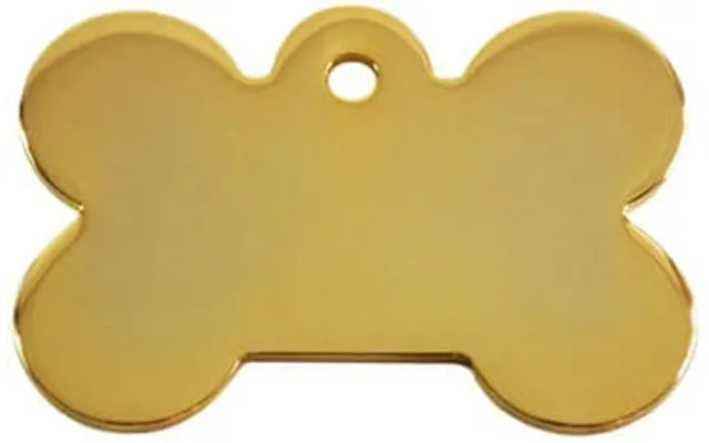 Medallion Medallion Imarc Aluminum Bone, Golden, Size S - Free Engraving