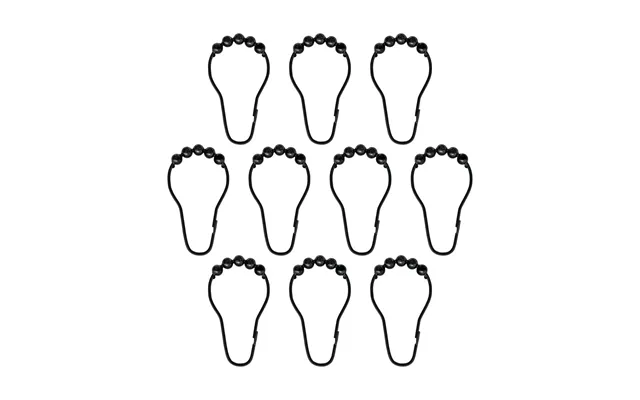 Mette Ditmer Aqua Hooks For Shower Curtain 10-pack Black
