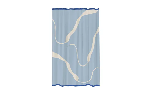Mette Ditmer Nova Arte Shower Curtain 150x200 Cm Light Blue-off-white