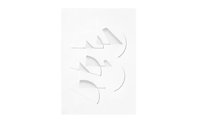 Moebe Relief Artwork Half Moons & Triangles 29.7x42 Cm Off White
