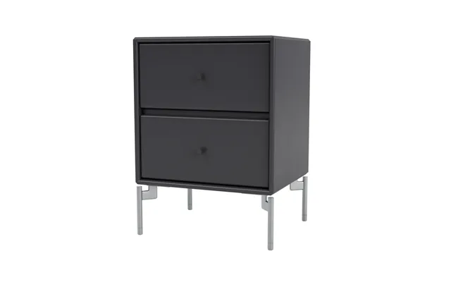 Montana Drift Bedside Table Anthracite 04 - Chrome Legs Cm