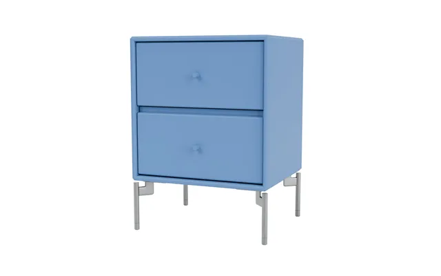 Montana Drift Bedside Table Azure 154 - Chrome Legs Cm