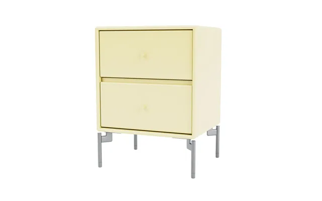 Montana Drift Bedside Table Camomile 159 - Chrome Legs Cm