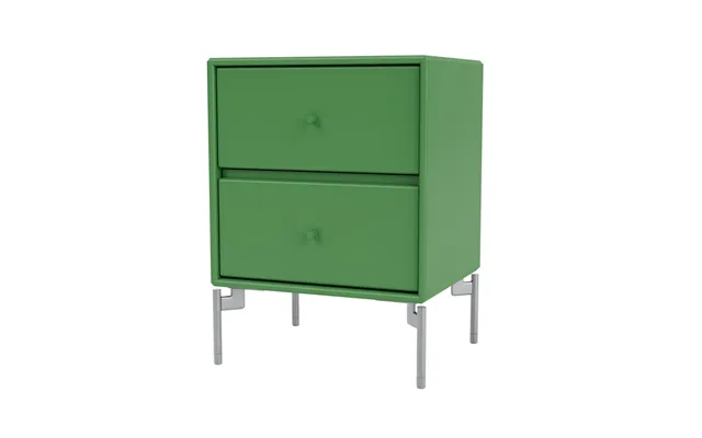 Montana Drift Bedside Table Parsley 152 - Chrome Legs Cm