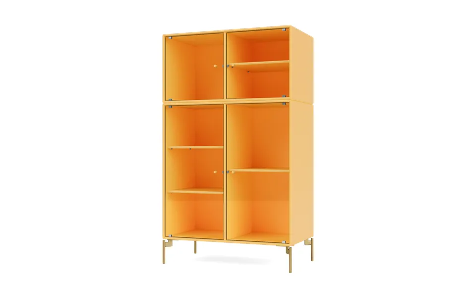 Montana Ripple Iii Display Cabinet 69.6x117.6x38 Cm Acacia-legs Brass
