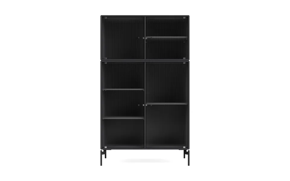 Montana Ripple Iii Display Cabinet 69.6x117.6x38 Cm Anthracite-legs Black