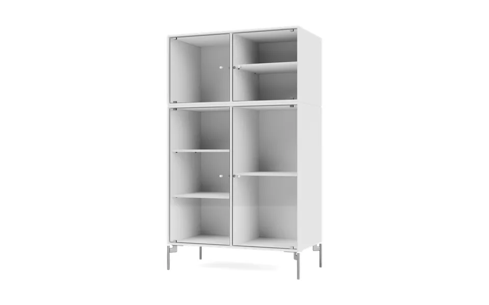 Montana Ripple Iii Display Cabinet 69.6x117.6x38 Cm Newwhite-legs Chrome