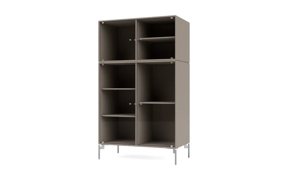 Montana Ripple Iii Display Cabinet 69.6x117.6x38 Cm Truffle-legs Chrome