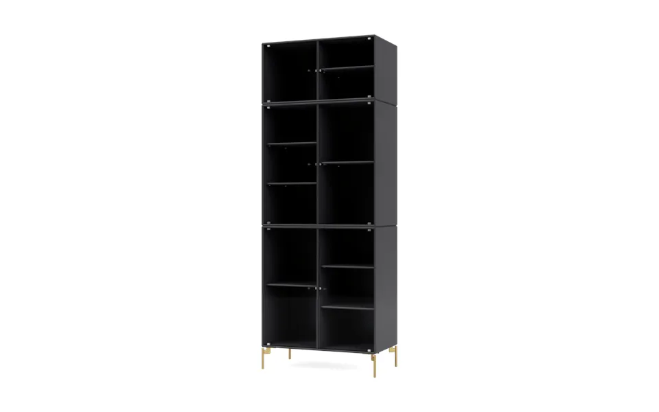 Montana Ripple Iv Display Cabinet 69.6x187.2x38 Cm Anthracite-legs Brass
