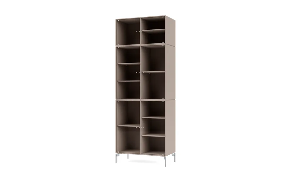 Montana Ripple Iv Display Cabinet 69.6x187.2x38 Cm Mushroom-legs Chrome