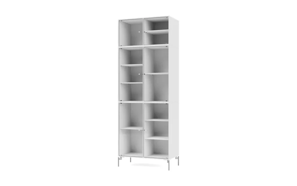 Montana Ripple Iv Display Cabinet 69.6x187.2x38 Cm Newwhite-legs Chrome