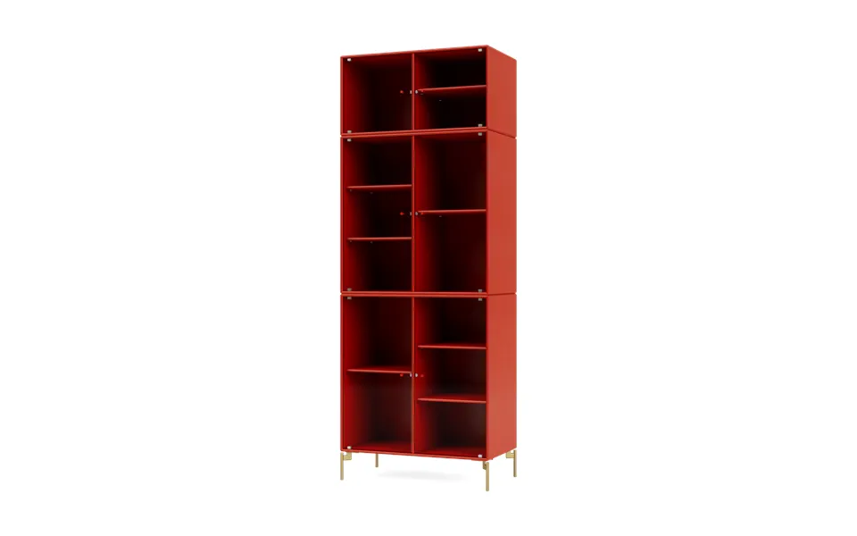 Montana Ripple Iv Display Cabinet 69.6x187.2x38 Cm Rosehip-legs Brass