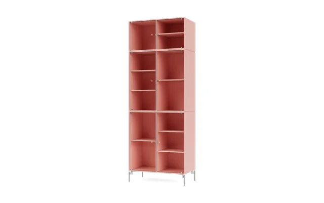 Montana Ripple Iv Display Cabinet 69.6x187.2x38 Cm Ruby-legs Chrome