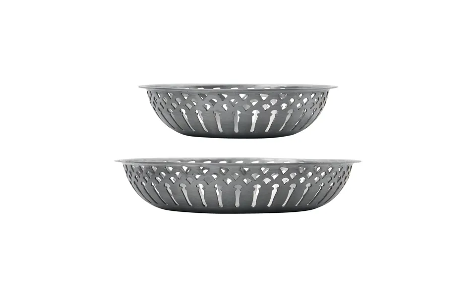 Nicolas Vahé Nicolas Vahé Bread Basket 2 Pieces Antique Silver Finish