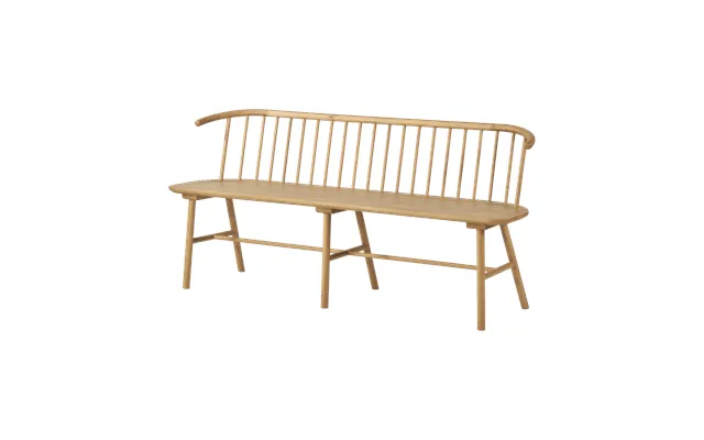 Njrd Vior Bench With Backrest Lacquered Oak