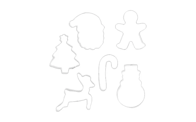 Nordwik Nordwik Gingerbread Cutter Christmas 6 Pieces Stainless Steel