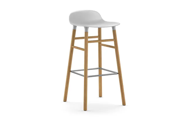 Normann Copenhagen Form Barstool Oak Legs 75 Cm White