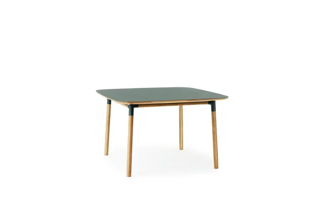 Normann Copenhagen Form Dining Table 120x120 Cm Green. Oak Legs