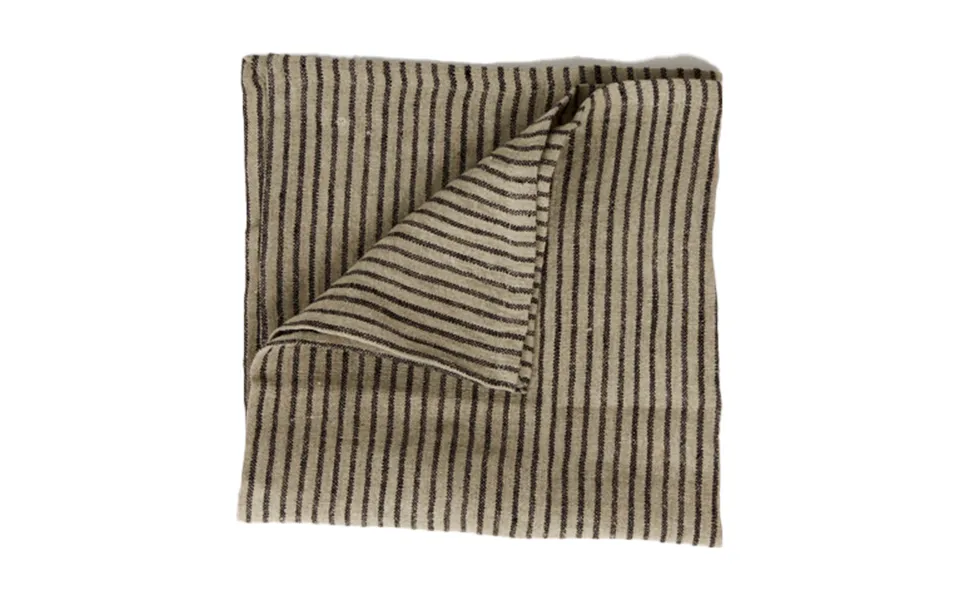 Olsson & Jensen Stripe Linen Napkin 45x45 Cm Black Sand