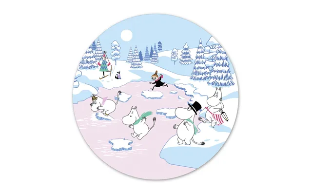 Opto Design Moomin Trivet Winter 2022 Ø21 Cm Blue-white-pink