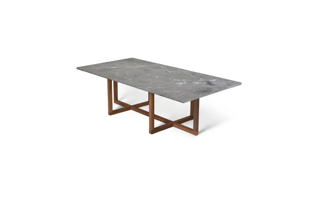 Ox Denmarq Big Ninety Coffee Table 70x140 Cm - Smoked Oak Base Grey Marble