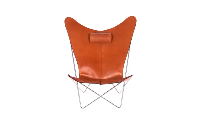 Ox Denmarq Ks Chair Bat Armchair Leather Hazelnut. Stainless Steel Stand