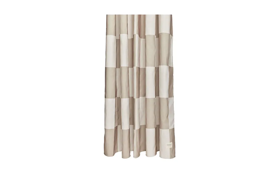 Oyoy Chess Shower Curtain 180x180 Cm Clay-offwhite