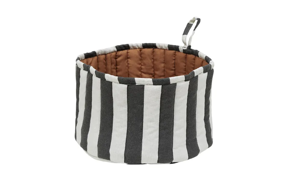 Oyoy Toppu Bread Basket Ø24 Cm Black-white -taupe
