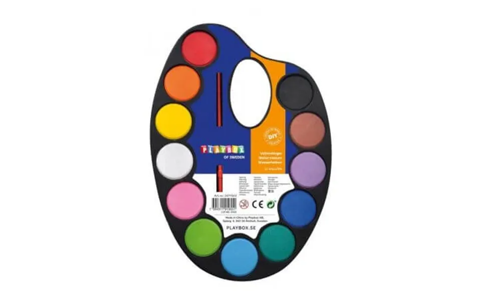 Painting Palette With 12 Watercolours And Brush - Playbox