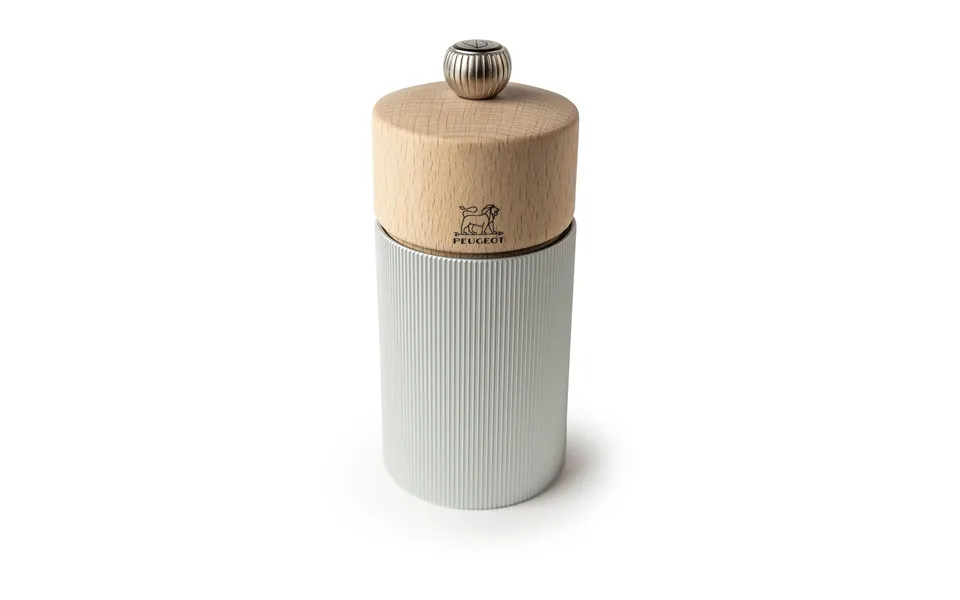 Peugeot Line Natural Pepper Mill 12 Cm Wood-aluminum