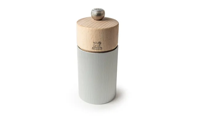 Peugeot Line Natural Salt Mill 12 Cm Wood-aluminum