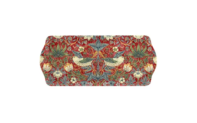 Pimpernel Strawberry Thief Sandwich Tray Red