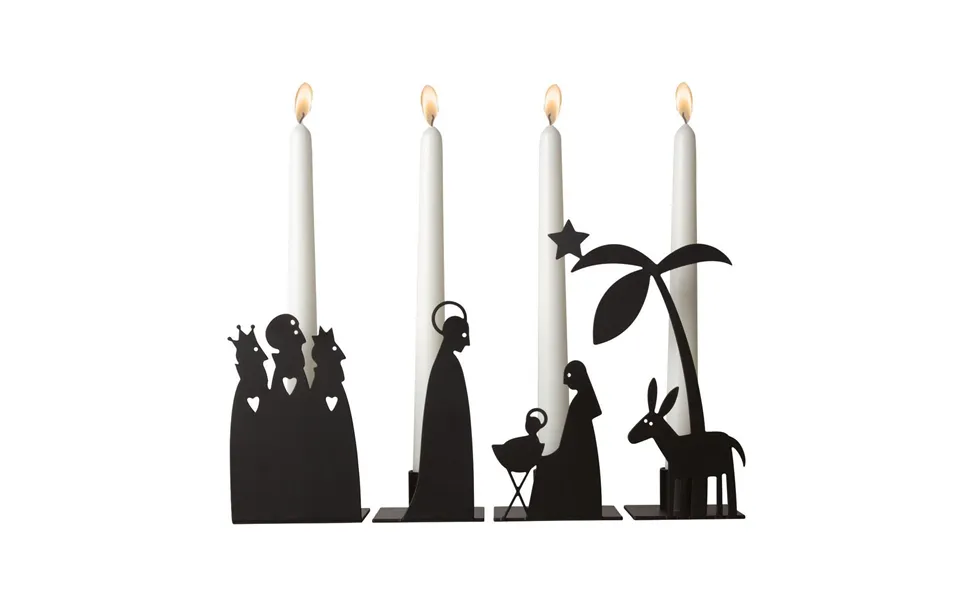 Pluto Design Nativity Scene Candleholder Metal Large