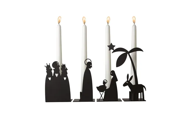 Pluto Design Nativity Scene Candleholder Metal Large