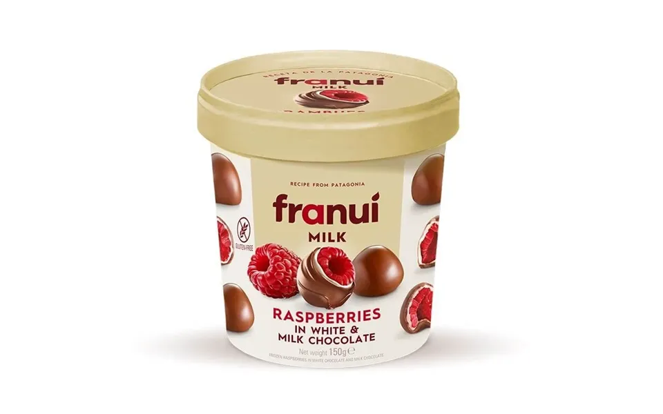 Raspberry In White Chocolate And Franui Milk Chocolate - 150 G