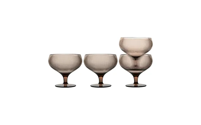 Sagaform Billi Champagne Coupe 30 Cl Set Of 4 Brown