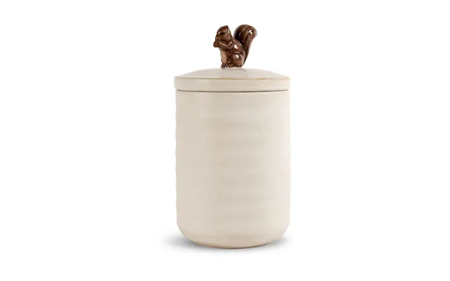 Sagaform Ellen Squirrel Jar With Lid Ø10 Cm Off White