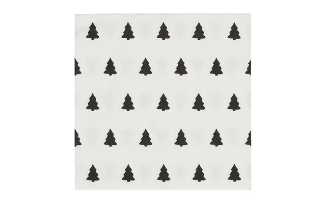 Scandi Essentials Linen Trees Serviette 33x33 Cm 20-pack Black-white product image