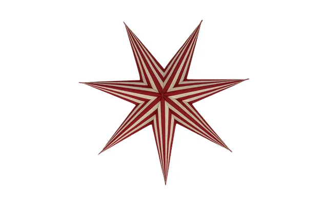 Scandi Living Bare Advent Star White-red Stripes 45 Cm