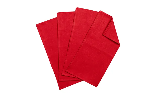 Scandi Living Clean Serviettes 45 X 45 Cm 4-pack Red