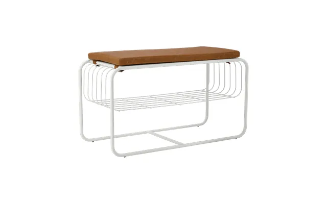 Scandi Living Nod Bench Shoe Rack 80x36x42 Cm White