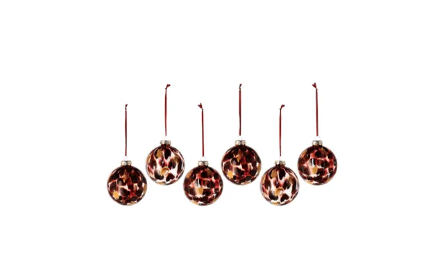 Scandi Living Overcast Christmas Bauble Ø8 Cm 6-pack Red