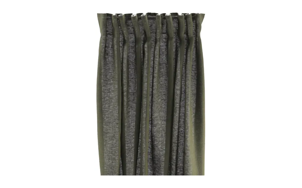 Scandi Living Tranquility Curtain With Multiband 139x250 Cm Forest Green