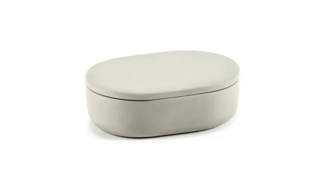 Serax Cose Storage Jar Oval With Lid S 3.3x10.2 Cm Beige