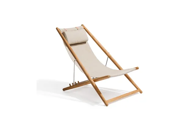 Skargaarden H55 Lounge Chair Teak Sunbrella Heritage Ash Light Grey product image