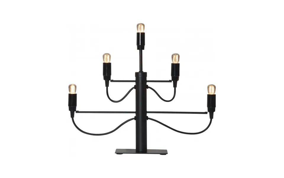 Star Trading Milano 5 Candlestick 46cm Black