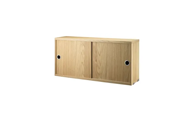 String String Cabinet With Sliding Door Oak - 78x20 Cm